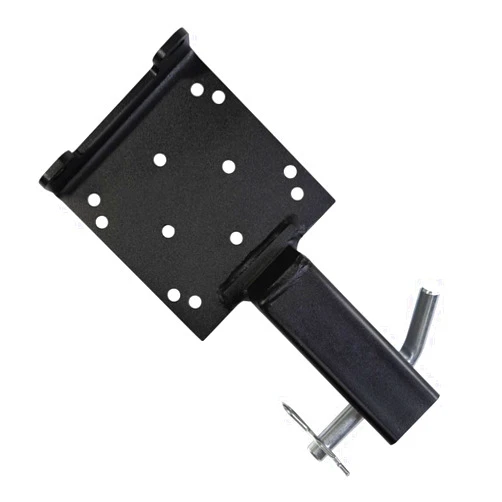 Lifgarfe Universal Trailer Winch Plate Hitch Mount Winch Cradle Mounting Plate with 2