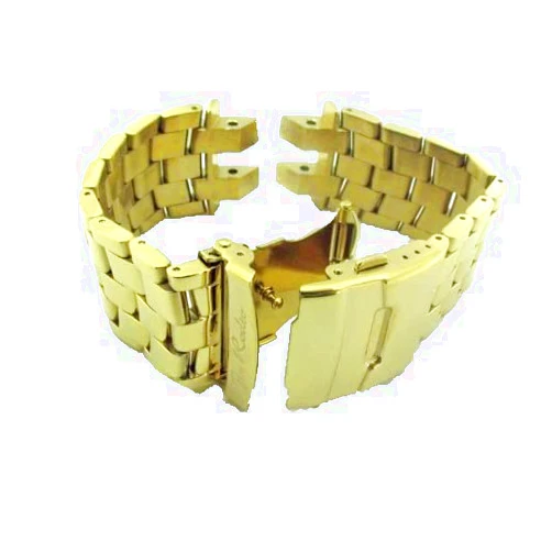 JOE RODEO Broadway 26mm Yellow Gold Color Stainless Steel Band.