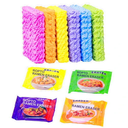 Ropto 16 PCS Mini Food erasers for Kids Classroom Spicy Ramen Noodles Erasers Cute erasers for Kids Bulk Desk Pets Valentines Gifts