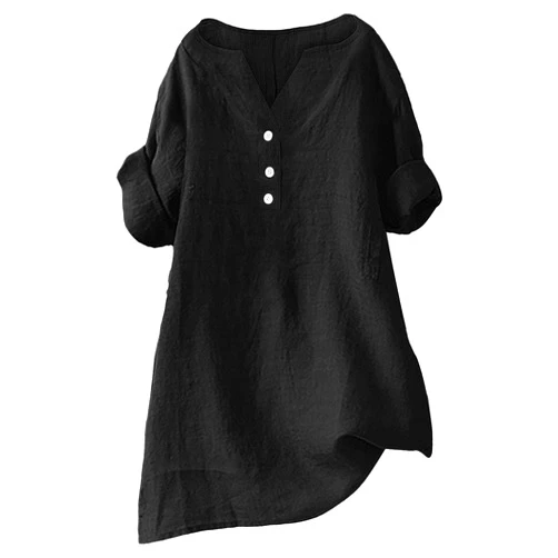 Generic Linen Shirts for Women Flax Linen Clothing Cotton Linen Blouses Button Down Shirts Hemp Clothes Womens Gauze Tops