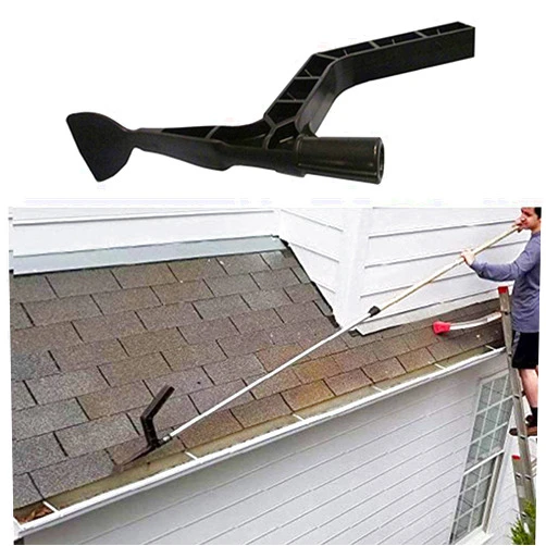 KKOBHO Home Gutter Tool Gutter Cleaning Spoon and Scoop, Threaded Design Roof Gutters Cleaning Tool for Garden, Ditch, Villas, Townhouses