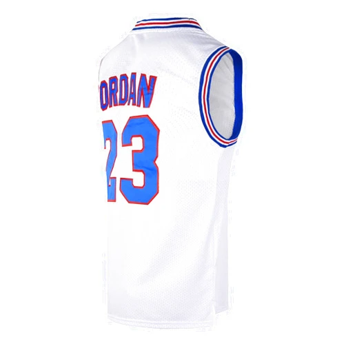 SPPOTY Men's Basketball Jersey #1#10#! 1/3 Bugs Lola Taz Tweety Space Movie Jersey Shirts White/Black S-XXL