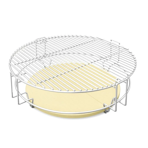 only fire BBQ Cooking Grate System Flexible Grilling Rack with Heat Deflector for Char-Griller AKORN Kamado Charcoal Grill & Smoker