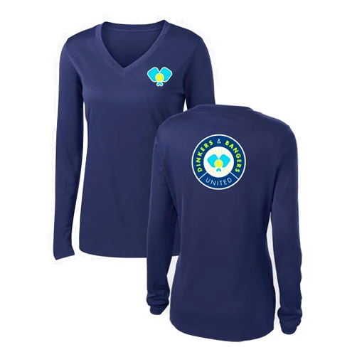 Dinkers & Bangers United™ - Women's Pickleball Performance Long Sleeve Shirt - 2 Sided