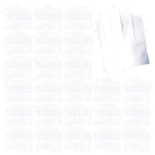 Aulufft Kids Chef Hats 50 Pack Disposable 8 Inch Paper Chef Hats, White Chef Toques Caps for Kids Home Kitchen, Baking and Party Favors