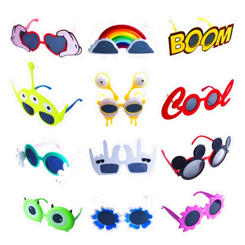 Qunonaty Funny Party Sunglasses -12 Pack Fun Novelty Glasses, Cool Costume Sunglasses Party Masks, Fancy Summer Party Favors, Funny Photo Booth Props, Crazy Sunglasses for Adults, Kids,Parties