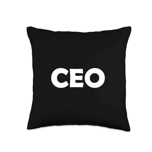 Identity Inventory CEO-Chief Executive Officer Business Company Corporate Throw Pillow, 16x16, Multicolor