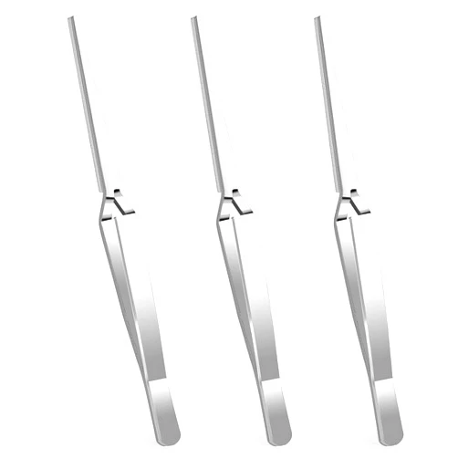 Vin Beauty 3 Pcs Cross Locking Tweezers for Crafting Electronics & Jewelry Making - Stainless Steel Reverse Action Tweezers