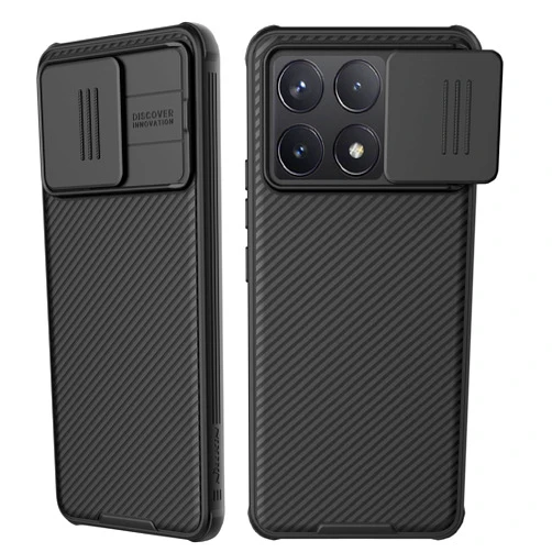WVOZWWO for Xiaomi redmi K70 Pro/Poco F6 Pro 5G Case, Slim case Protective Cover with Camera Protector Hard PC TPU Thin Anti-Scratch Phone Case for Xiaomi Poco F6 Pro 5G/Redmi K70 (Poco F6Pro Black)