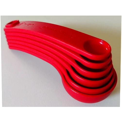 Tupperware Measuring Spoon Set Baking Kitchen Tools Red