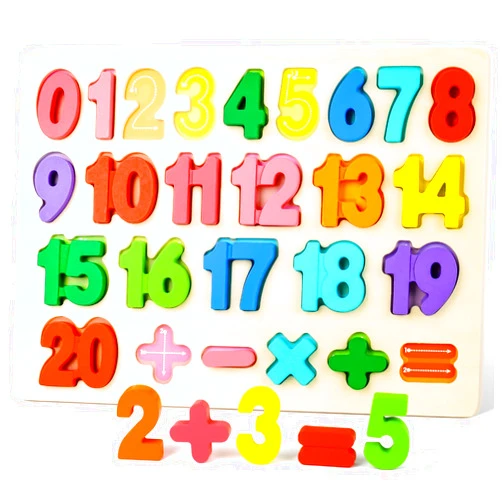 LovesTown Wooden Puzzles for Kids, Number Shape Puzzles Preschool Educational Toys Montessori Toddler Puzzles for Boys Girls