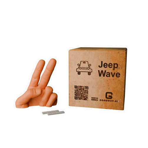 Gywinovo Made in USA 2-Finger Waving Hand Salute Lazy Waver Compatible with Jeep Gladiator for Jeep Cherokee for Dash Hand Wave 3D Printed