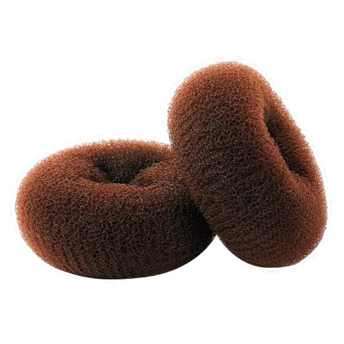 CLOTHOBEAUTY 2 pieces Extra Large Size Hair Bun Donut Maker, Ring Style Bun, Women Chignon Donut Buns Doughnut Shaper Hair Bun maker (4.3 in. For Thick and Long Hair) (Brown)