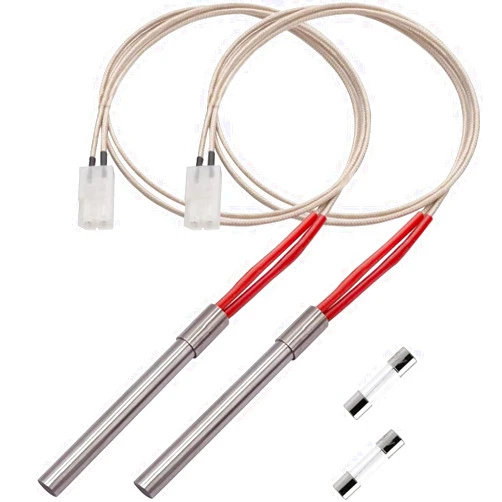 Sunkistcook Traeger Hot Rod Ignitor Kit Replacement, Pellet Grills and Smokers BBQ Pro Parts, Compatible with All Traeger Grills, Works with Pit Boss Pellet Stove Grills, 2pack