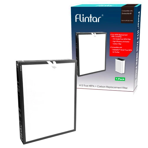 Flintar True HEPA Replacement Filter, Compatible with LEVOIT EverestAir Air Purifier, H13 Grade True HEPA + Activated Carbon Replacement filter, Part # LRF-E551-WUS, 1-Pack