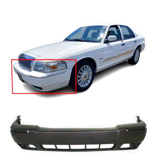 FitParts Compatible with Front Bumper Cover 2006-2011 Mercury Grand Marquis LS GS. New, Primed and Ready for Paint. with Fog Light Holes. FO1000618 9W3Z17D957BAPTM 2007 2008 2009 2010