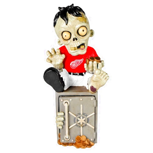 FOCO NHL Detroit Red Wings Resin Zombie Bank