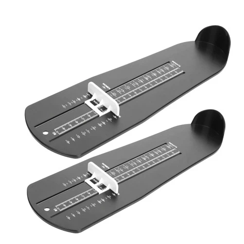 SHOWERORO Adult Shoe Sizer and Foot Measurement Device - 2pcs Shoe Size Measuring Ruler - Plastic Foot Measuring Gauge for Men and Women Standard US Shoe Sizer Reliable and Handy Shoe
