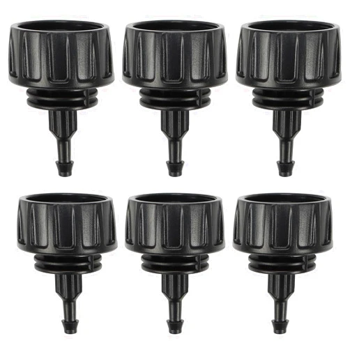 Copadri Universal 3/4 Inch Female Pipe Thread to 1/4 Inch Drip Irrigation Tubing Adapter, 6 Pack 1/4 In. Barbed Drip Line x 3/4 In. Faucet PVC Adapter Connect 3/4