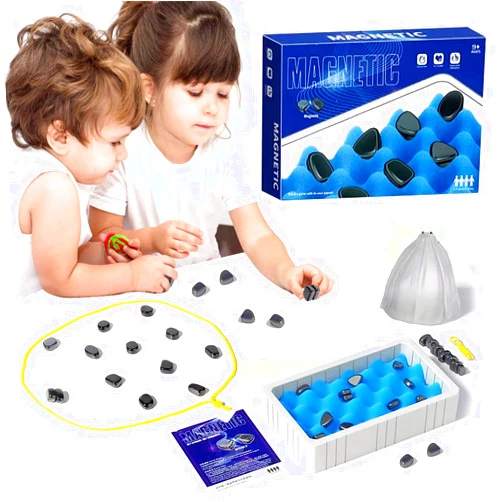 NARUNING Magnetic Chess Game, Multiplayer Board Game, New Family Board Games Set, Portable Chess Board, Home Party Supplies for Kids and Adults (Sponge Box-A)