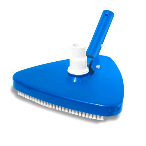 CREPRO Triangular Vinyl Pool Vacuum Head, Weighted Swimming Pool Vacuums for Above Ground & Inground Pools (Blue)
