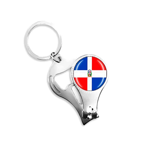 MUYU Accessories National Flag Dominican Republic Souvenir Gift Multifunctional Keychain Bottle Opener Nail Clippers Backpack Pendant