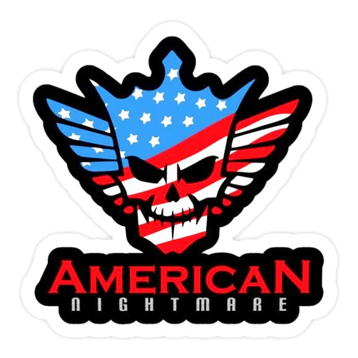 Ten Four Distributions American Nightmare Skull Vinyl Sticker - 5 Inches USA Bad Dreams Stickers Vehicles Cars Bumper RV Window Adults Laptops Waterbottles Trucks