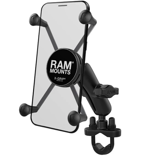 RAM Mounts X-Grip Phone Mount with Handlebar U-Bolt Base RAM-B-149Z-UN7U , Medium Arm for Motorcycle, ATV/UTV, Bike