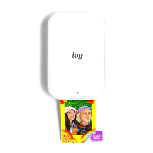 Canon Ivy 2 Mini Photo Printer, Print from Compatible iOS & Android Devices, Sticky-Back Prints, Pure White