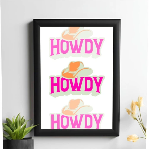 Master Flame Wavy Word Quotes themed Aesthetic Wall Art Poster for Cafe, Restaurants, Hotels, Living Room, Home & Wall Decor Frame/Frameless (Howdy WAW-5, A4 Framed)