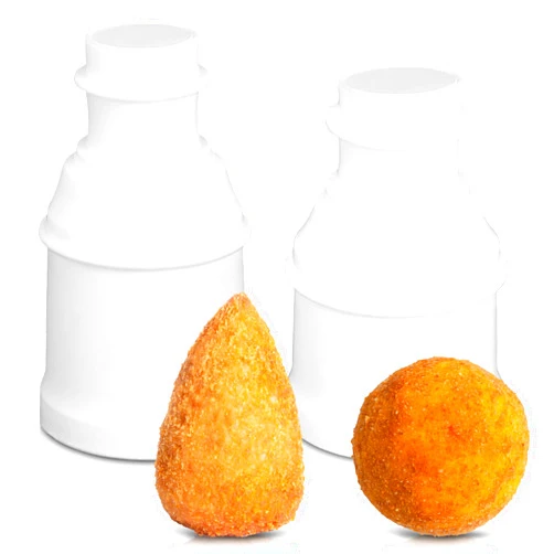 LIBERHAUS 2Pcs 160 g / 5.65oz Round and Pointed Arancini Maker Molds - Large Rice Mold Meat Balls Japanese Kitchen Gadgets Meatball Maker Sushi Rice Ball Maker Tool - Cute Bento Accessories Rice Press Shaper