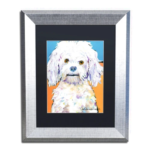 Trademark Fine Art Lulu by Pat Saunders-White, Black Matte, Silver Frame 11x14-Inch
