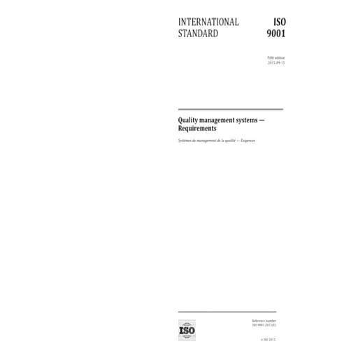 By International Organization for Standardization (Author) ISO 9001:2015, Fifth Edition: Quality management systems - Requirements: Quality management systems - Requirements
