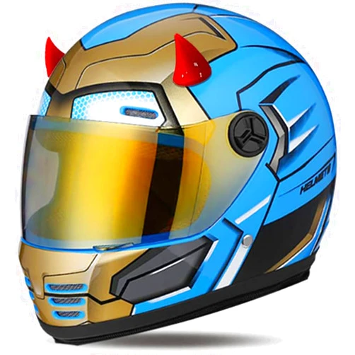Koliyn Cool Kids Full Face Motorcycle Helmet DOT Approved,Boys Girls Cartoon Children's Helmet ATV Go-Kart Motocross Helmet,Youth Scooter Moped Helmets Lightweight Helmet for 5-12 Years Old