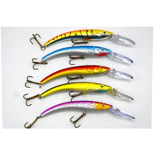 Akuna Pack of 5 Hypnotizer Series 5.9 inch Deep Diving Fishing Lure [BP 5 FLA 82 B]