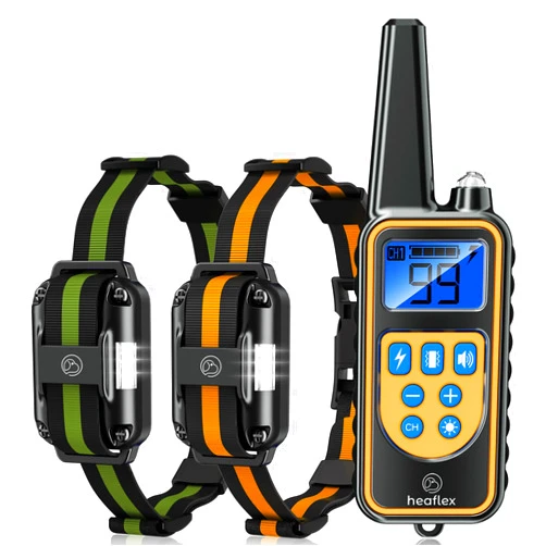 Heaflex Electric Dog Training Collar with Remote 1640FT, E-Shock, Safe Training Modes, Rechargeable IP67 Waterproof Collars for 2 Dogs