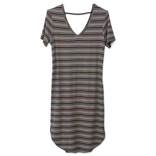 KAVU Sachi Casual Short Sleeve V Neck Dress