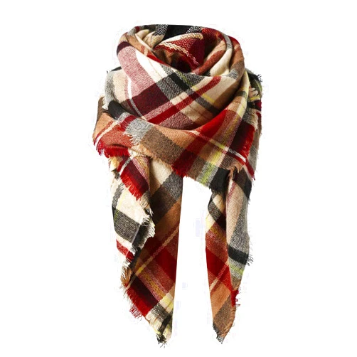 American Trends Womens Fall Winter Scarf Plaid Tassel Soft Warm Blanket Scarves Womens Shawl Wraps