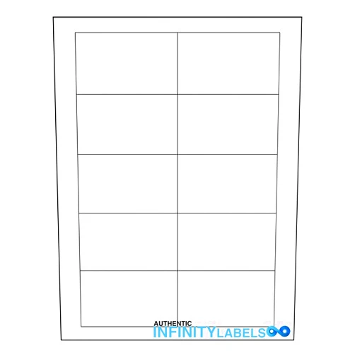Infinity Labels Traditional Sheeted Labels: 3-1/2” x 2” Standard White • 50 lb Paper • Perm Adhesive. 10 LPS, 100 Sheets, for a Total of 1,000 Labels.