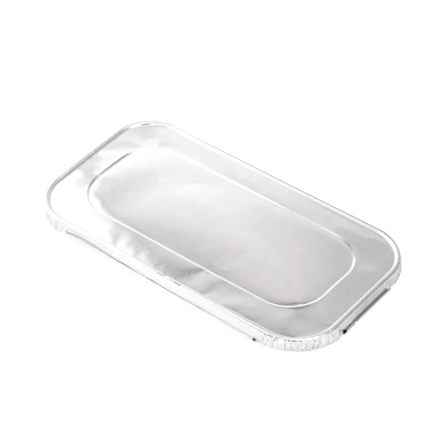 Restaurantware Foil Lux Foil Pan Lids, 25 Oven-Ready, Fits 1/3 Third-Size Steam Table, Silver Aluminum Disposable Baking Pan Lids