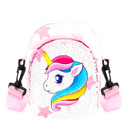 WAWSAM Toddler Purse for Girls Kids Wallet with Lanyard Sequins Crossbody Bags with Adjustable Straps
