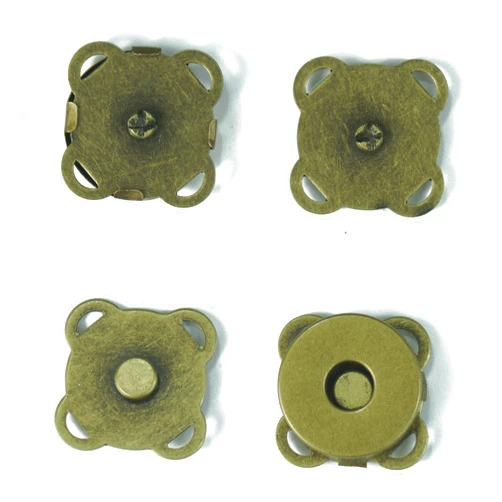 ALL in ONE 10 Sets Magnetic Button Clasp Snaps for Sewing Craft Bag Clothing Scrapbooking No Tools Required (18mm, Antique Bronze Sew On)