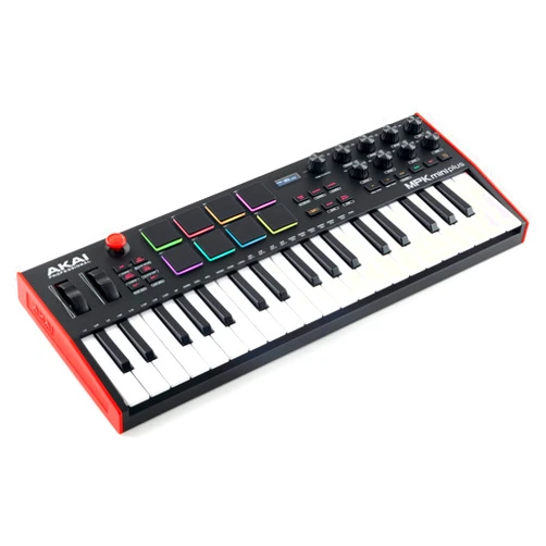 Akai Professional MPK Mini Plus - USB MIDI Keyboard Controller with 37 Mini Keys, 8 MPC Pads, Sequencer, MIDI/CV/Gate I/O, Music Production Software