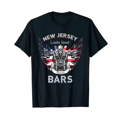 Shiney Side Up shirts by DBA.dezines New Jersey life behind bars motorcycle t-shirt