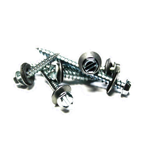 Trinity Fastener (25) 8 x 1 Hex Head Sheet Metal Screws Neoprene Washer (Roofing Screws)
