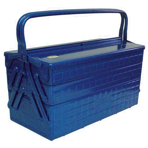 TRUSCO GT-470-B 3-Tier Tool Box, 18.6 x 8.7 x 13.4 inches (472 x 220 x 343 cm), Blue