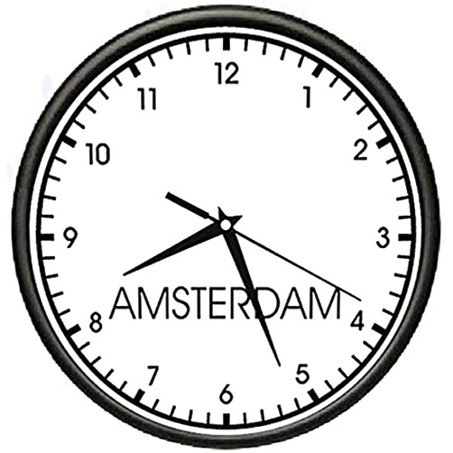 SignMission Beagle Amsterdam Wall World time Zone Clock Office Business