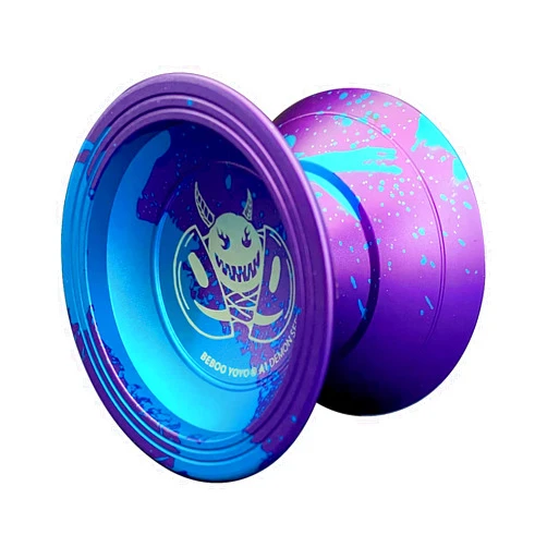 ShireBlue Unresponsive Yoyo, Metal Yoyo for Kids Beginner, Replacement Unresponsive High-Precision Ball Bearing + Glove + Bearing Stickers + 3 Yoyo Strings and Accessories Storage Box (Purple-Blue)