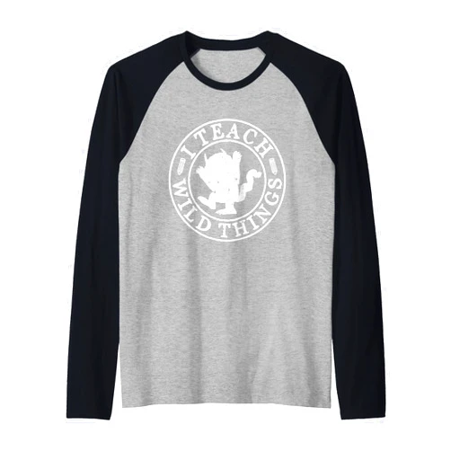 I Teach Wild Things outfits Vintage Monster Teacher I Teach Wild Things Raglan Baseball Tee