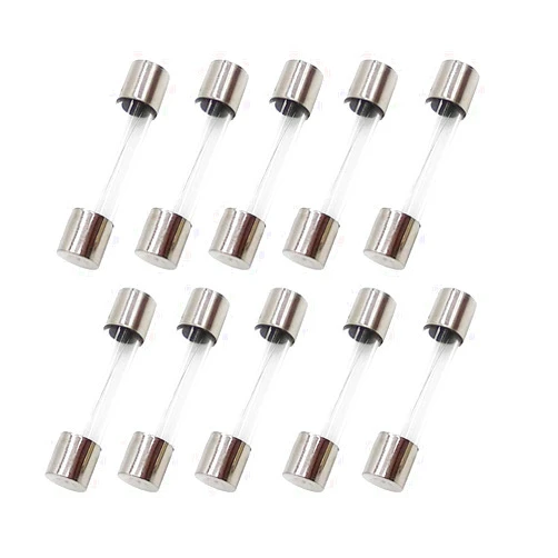 COMPSTUDIO 10Pcs 6x30mm F25AL250V Fast Blow Glass Fuse 25Amp 250V 0.24x1.18 Inch 25A Quick Blow Fuse